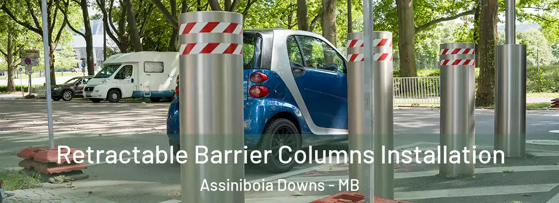  Retractable Barrier Columns Installation Assiniboia Downs - MB