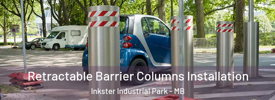  Retractable Barrier Columns Installation Inkster Industrial Park - MB