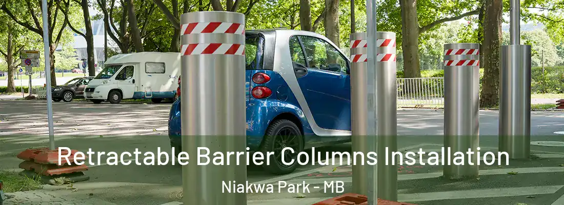  Retractable Barrier Columns Installation Niakwa Park - MB